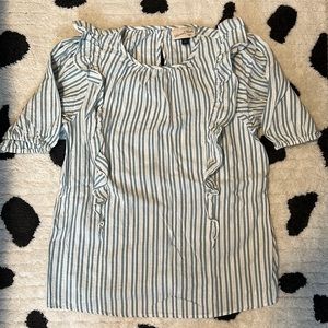 3/4 length striped shirt